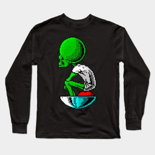 The Mekon Alien Leader 8 bit Art Long Sleeve T-Shirt